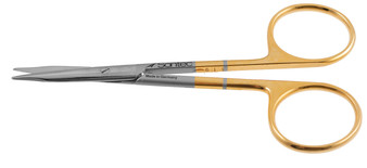 1200-062 - STEVENS TENOTOMY SCISSORS POWER-CUT-GOLD LONG STRAIGHT BLUNT 4 1/2"