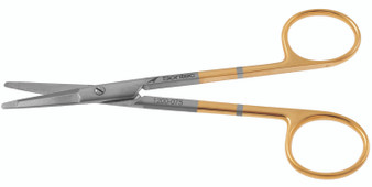 1200-075 - FREEMAN-KAYE MINI FACE LIFT SCISSORS POWER-CUT-GOLD SPATULATED TIP STRAIGHT 5"