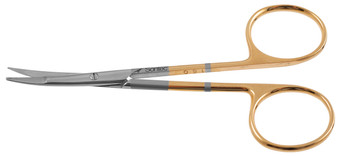 1200-080 - KILNER RAGNELL SCISSORS 1 BLADE SERRATED POWER-CUT-GOLD CURVED 4 1/2"