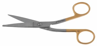 1200-190Q - KNOWLES BANDAGE SCISSORS POWER CUT GOLD ANGLE SERRATED 5 1/2" QUANTUM