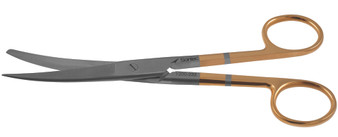 1200-232 - OPERATING SCISSORS POWER-CUT-GOLD CURVED SHARP/BLUNT 6 1/2"