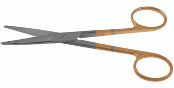 1200-248 - MAYO SCISSORS BEVELED BLADES PC GOLD STRAIGHT 5 1/2"