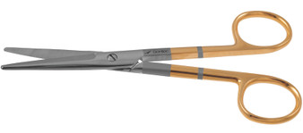 1200-248Q - MAYO SCISSORS BEVELED BLADES POWER-CUT-GOLD STRAIGHT 5 1/2" QUANTUM