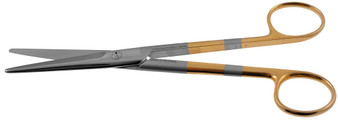1200-250 - MAYO SCISSORS BEVELED BLADES POWER-CUT-GOLD STRAIGHT 6 3/4"