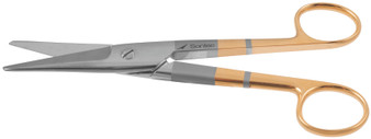 1200-260 - MAYO NOBLE SCISSORS BEVELED BLADES POWER-CUT-GOLD STRAIGHT 6 1/2"
