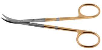 1200-407 - CHADWICK SCISSORS PC GOLD CURVED SHARP 4 1/2"