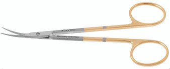 1200-408 - GUM SCISSORS POWER-CUT-GOLD CURVED SHARP 4 1/2"