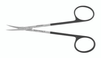 1200-409 - BLACK GUM SCISSORS PC CURVED SHARP 4 1/2"