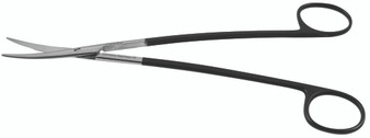 1200-525B - METZENBAUM SCISSORS "S" CURVED SHANK POWER-CUT-BLACK CURVED 7"