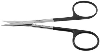 1200-700 - STEVENS TENOTOMY SCISSORS POWER-CUT-BLACK SHORT STRAIGHT BLUNT 4 1/8"