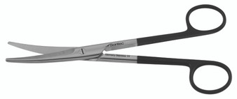 1200-730 - MAYO SCISSORS BEVELED BLADES POWER-CUT-BLACK CURVED 6 3/4"