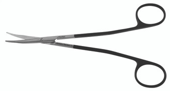 1200-770 - METZENBAUM SCISSORS TENOTOMY TIP ERGONOMIC SPREAD HANDLE POWER CUT BLACK CURVED 6 1/4"