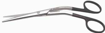 1200-805 - COTTLE DORSAL SCISSORS ANGLED SHANK POWER-CUT-BLACK SERRATED 6 1/4"
