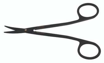 1200-899 - METZENBAUM SCISSORS CERAMITEC POWER CUT SPREAD HANDLE W/GOLD SCREW CURVED 4 3/4"