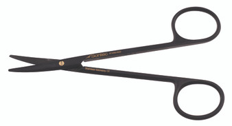 1200-922 - STRABISMUS SCISSORS CERAMITEC POWER CUT W/GOLD SCREW CURVED FINE 5"