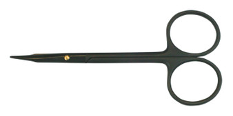 1200-930 - STEVENS TENOTOMY SCISSORS CERAMITEC POWER-CUT W/GOLD SCREW LONG CURVED BLUNT 4 1/2"