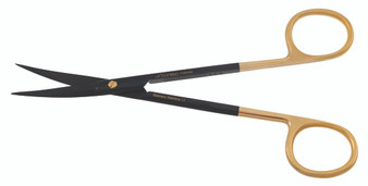 1200-945 - JOSEPH PECK SABERBACK SCISSORS CERAMITEC TC-POWER-CUT W/GOLD SCREW CURVED 6"