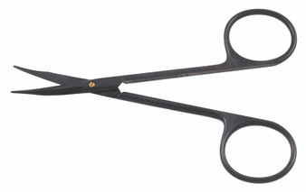 1200-985 - CERAMITEC STEVENS SABERBACK TENOTOMY SCISSORS DOUBLE BEVELED TC-POWER-CUT CURVED BLUNT 4 1/2"