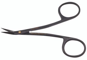 1200-995 - WILMER SABERBACK SCISSORS CERAMITEC GOLD SCREW SHARP/SHARP POWER-CUT SERRATED 40° ANGLE 4 1/2"