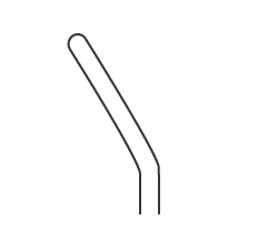 1271-461 - HOOK SCISSORS CLASSIC 3.4mm 30° LEFT W/OVERLOAD CONE 7"