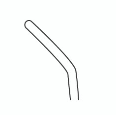 1271-473 - HOOK SCISSORS CLASSIC 4.5mm 45° LEFT W/OVERLOAD CONE 7"
