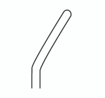 1271-502 - HOOK PUNCH W/MINI JAW 4.5mm 30° RIGHT W/OVERLOAD CONE 7"