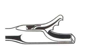 1271-511 - SQUARE BITE RONGEUR 3.4mm CURVED UP/STRAIGHT 30° LEFT W/OVERLOAD CONE 7"