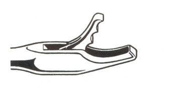 1271-521 - SQUARE BITE RONGEUR 3.4mm CURVED UP/15° ANGLE 30° LEFT W/OVERLOAD CONE 7"