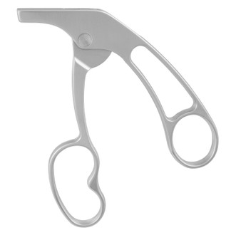 1273-269 - BASKET PUNCH SCOOP ERGONOMIC HANDLE UP 1.59 x3.27mm WIDE 1.3mm CURVED LEFT SHAFT 5"