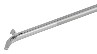 1273-418 - SUTURE RETRIEVR GRASPR SLIDE LOCK HANDLE 45° LEFT SERRATED TIP STRAIGHT SHAFT 6"