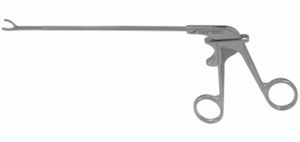 1273-420 - KING SUTURE RETRIEVR GRASPR SLIDE LOCK HANDLE CROSS SERRATED STRAIGHT SHAFT 6"