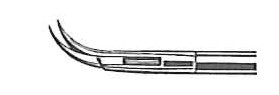1301-118 - LARYNGOSCOPY SCISSORS CLASSIC CONICAL TUBE 2mm SHAFT ANGLE UP HORIZONTAL 9"