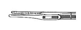 1301-244 - LARYNGOSCOPY FORCEPS CONICAL TUBE 2mm SHAFT STRAIGHT HORIZONTAL 9"