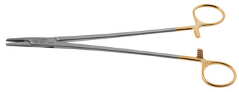 132-122 - MAYO HEGAR NEEDLE HOLDER TC SERRATED TIP 9"