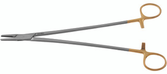 132-123 - MAYO HEGAR NEEDLE HOLDER TC SERRATED TIP 10"