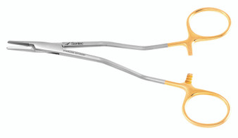 132-160 - SONTEC BAYONET NEEDLE HOLDER SLIGHT DOUBLE-ANGLE SHAFT TC SMOOTH 6"