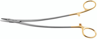 132-209LQ - TURNER-WARWICK NEEDLE HOLDER OFF SET RING CURVED SHANK TC SERRATED 9 1/4" QUANTUM