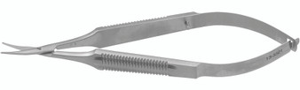 13-3301 - WESTCOTT CONJUNCTIVAL SCISSORS WIDE SERRATED HANDLE LEFT CURVED BLUNT BLADES 5 1/2"