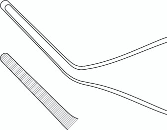 136-660A - ADSON DRESSING FORCEPS SERRATED HANDLE ANGLE SERRATED 1.mm TIP 4 3/4"