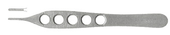 136-661 - ADSON DRESSING FORCEPS FENESTRATED HANDLE SERRATED 1.3mm TIP 4 3/4"