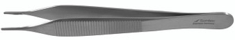 136-664 - ADSON DRESSING FORCEPS SERRATED HANDLE CROSS SERRATED 1.3mm TIP 4 3/4"