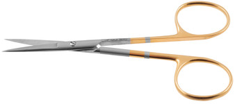 13-7532 - IRIS SCISSORS STRAIGHT POWER CUT GOLD 4 1/8"