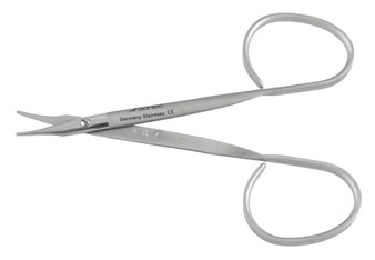 13-8860 - STEVENS TENOTOMY SCISSORS CLASSIC RIB HANDLE BLUNT CURVED BLADES 3 3/4"