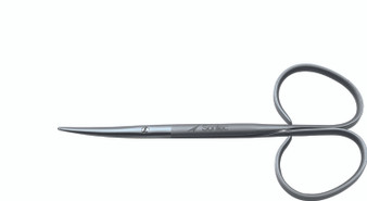 13-9330 - STRABISMUS SCISSORS CLASSIC RIBBON HANDLE CURVED BLADES 4 1/4"