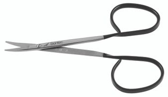 13-9341 - UTILITY SCISSORS RIB HANDLE BLUNT DELICATE FLAT SLIGHTLY CURVED POWER-CUT-BLACK 20mm BLADES 4"