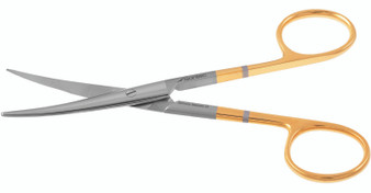 13-9805 - ENUCLEATION SCISSORS SLIGHT CURVED PC GOLD 5 1/4"