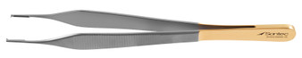 140-207 - ADSON TISSUE FORCEPS W/TC SERRATED PLATFORM SERRATED HANDLE 0.8mm TIP 1x2T 6"