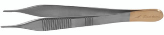 140-297 - ADSON DRESSING FORCEPS W/PTFM SERRATED HANDLE TC DUST 1.3mm TIP 4 3/4"