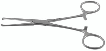 140-335 - JUDD ALLIS TISSUE FORCEPS 3 x 4 TEETH 6"