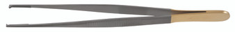 140-354 - SEMKEN TISSUE FORCEPS TC SERRATED PLATFORM 1 x 2 TEETH 5 3/4"
